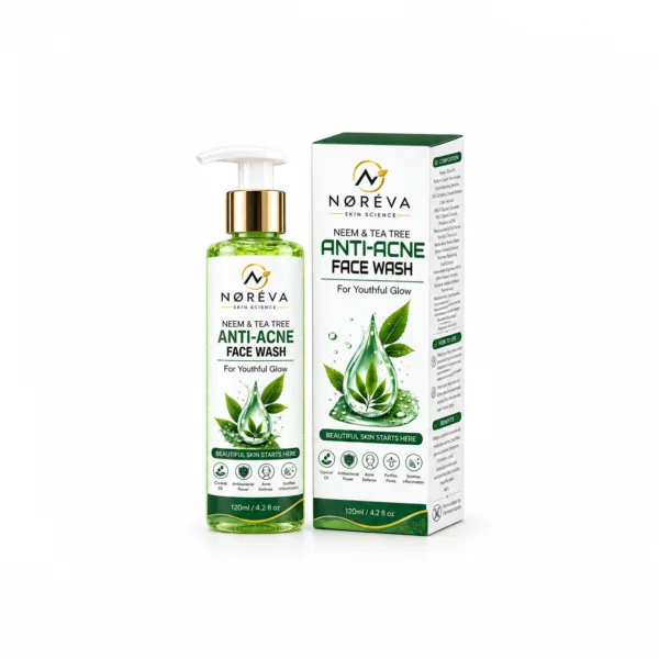 Nøréva Neem & Tea Tree Anti-Acne Face Wash